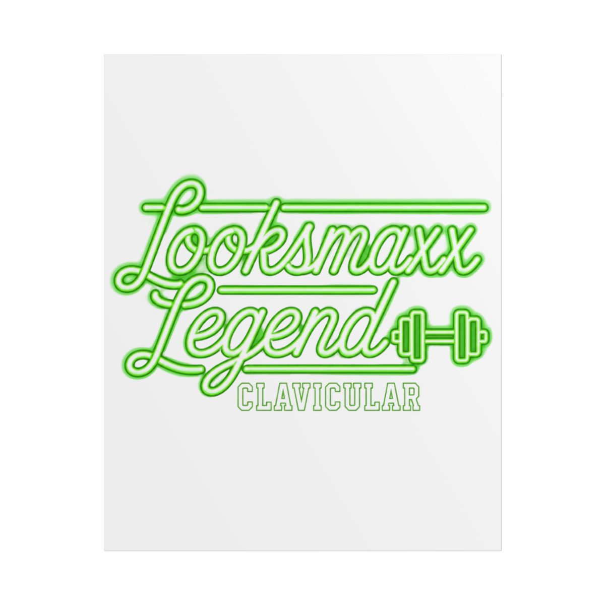 Clavicular "Looksmaxx Legend" Poster - Clavicular official Posters & Wall Art merch